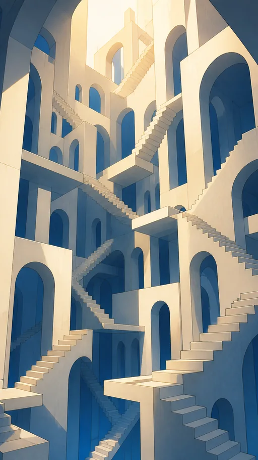 Tall Impossible Stairwell — Cities & Architecture wallpaper