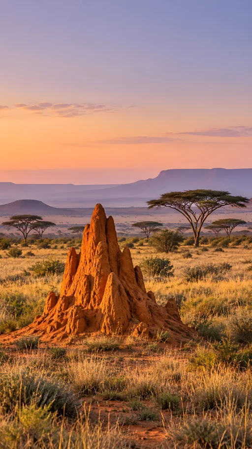 Termite Mound on the Plain — Nature & Landscapes wallpaper