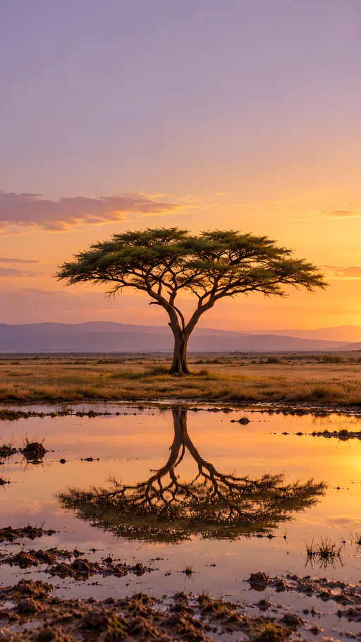 Acacia in a Rain Pool — Nature & Landscapes wallpaper