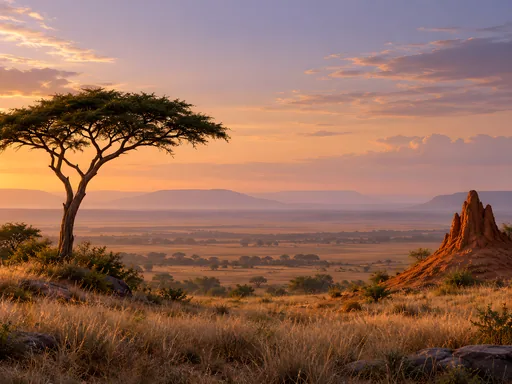 Acacia and Ochre Mound — Nature & Landscapes wallpaper