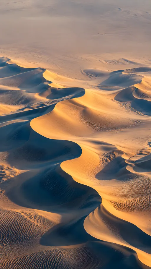 Aerial Desert Dunes — Nature & Landscapes wallpaper