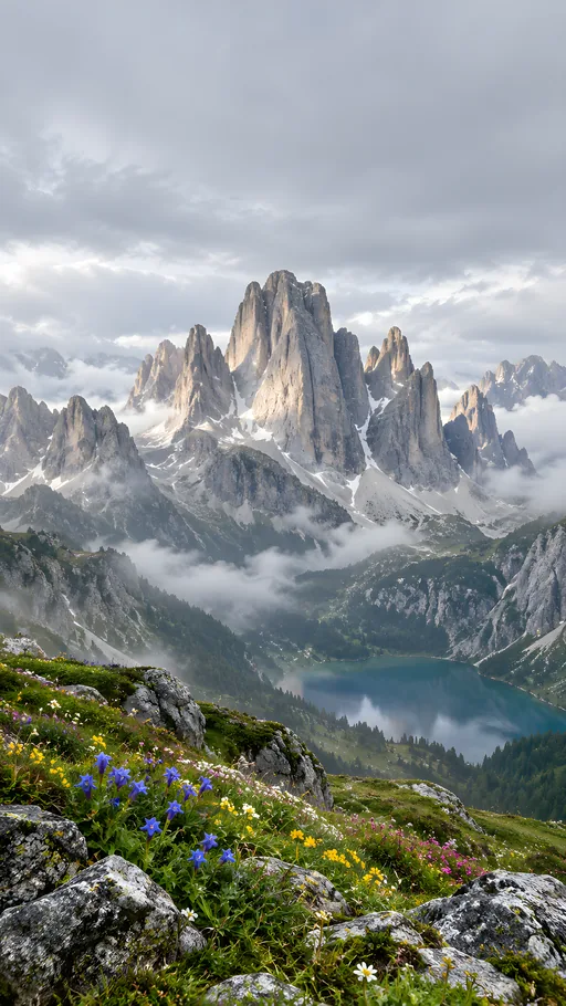 Limestone Towers After Rain — Nature & Landscapes wallpaper