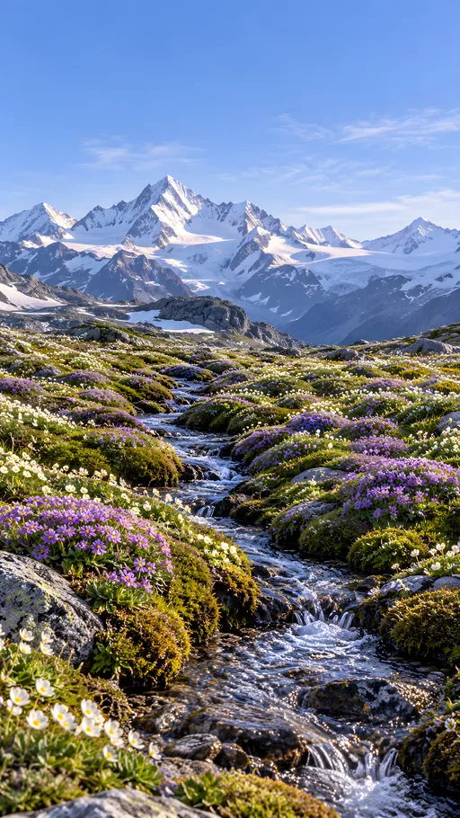 Meltwater Rill in the Meadow — Nature & Landscapes wallpaper