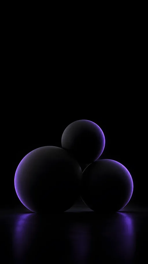 Matte Black Spheres — Dark & Moody wallpaper
