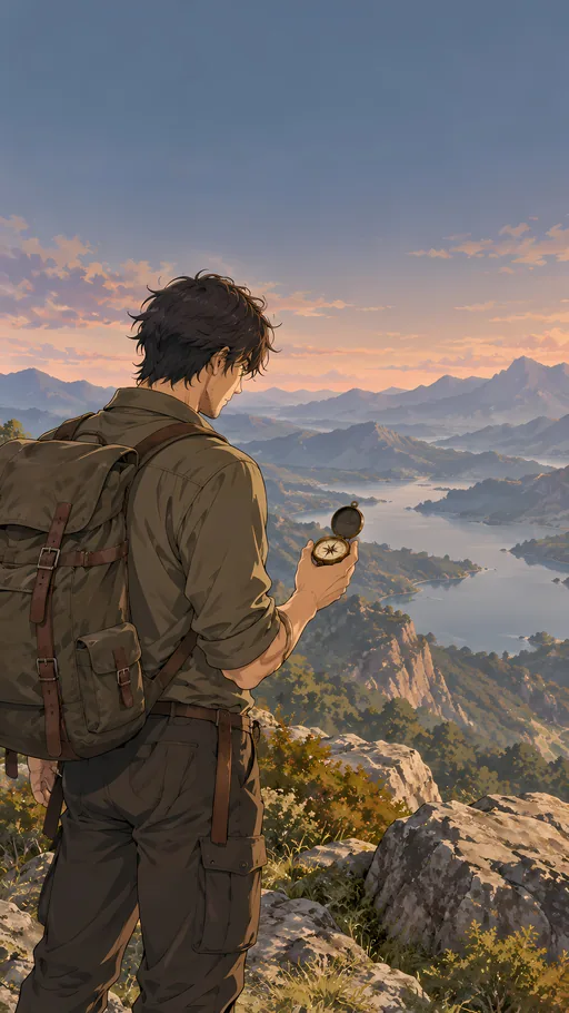 Traveler with a Compass — Anime wallpaper