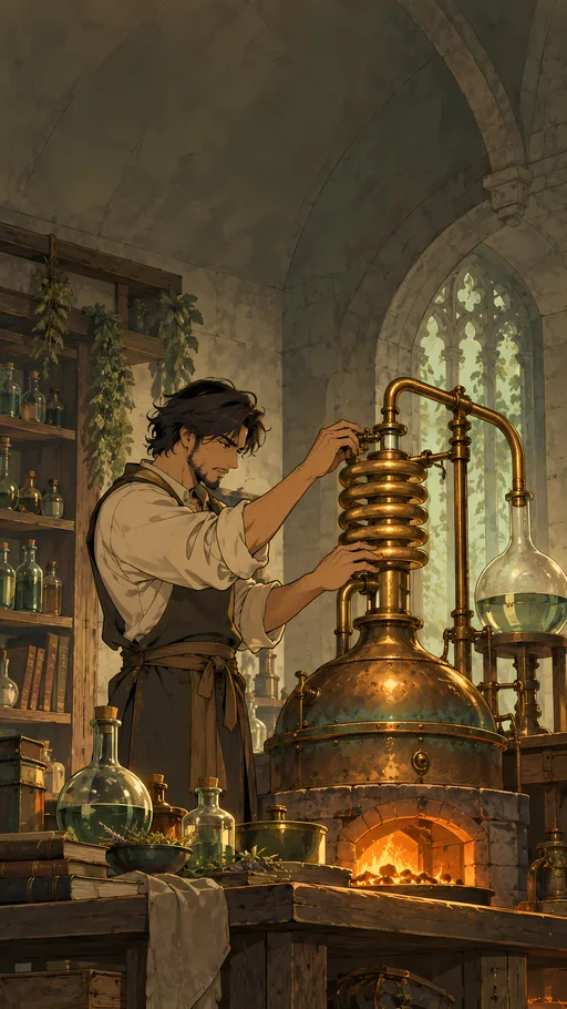 Adjusting the Brass Coil — Anime wallpaper