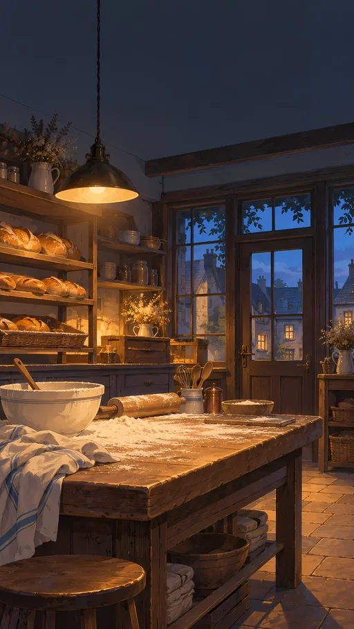 Bakery at Closing Time — Anime wallpaper