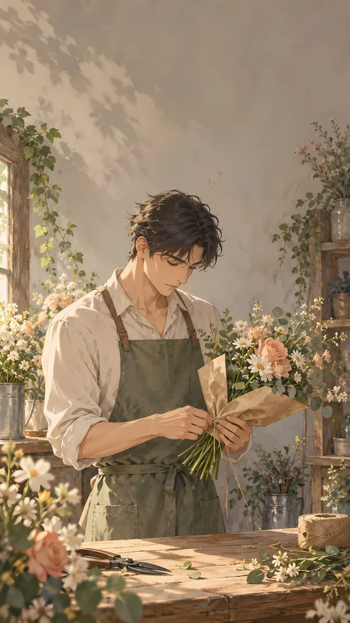 Tying a Simple Bouquet — Anime wallpaper