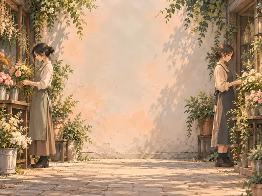 Two Florists in the Shop — Anime wallpaper