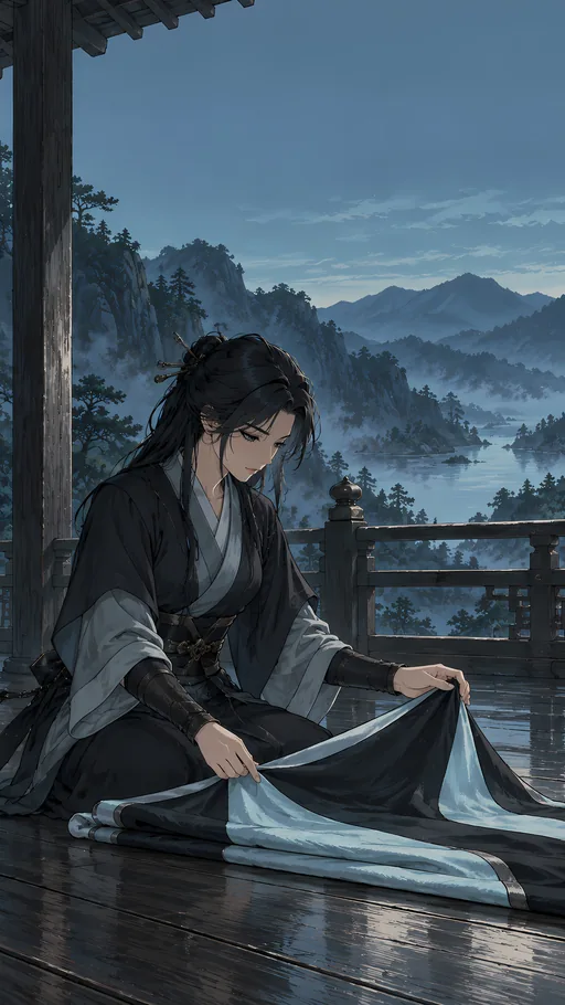 Folding the Ceremonial Banner — Anime wallpaper