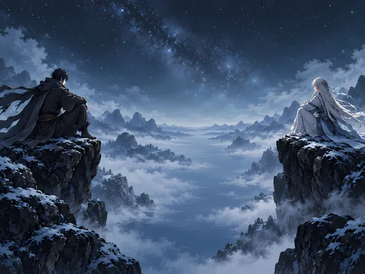 Two Guardians Beneath the Stars — Anime wallpaper