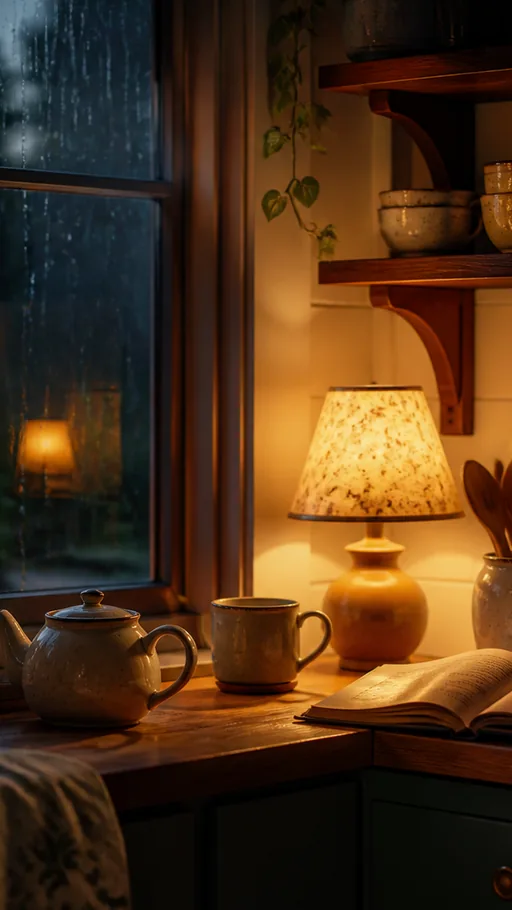 Warm Illustrated Animation Environment Centered On — Anime wallpaper