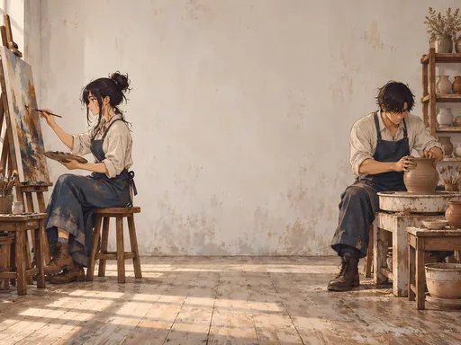 Painter and Potter — Anime wallpaper