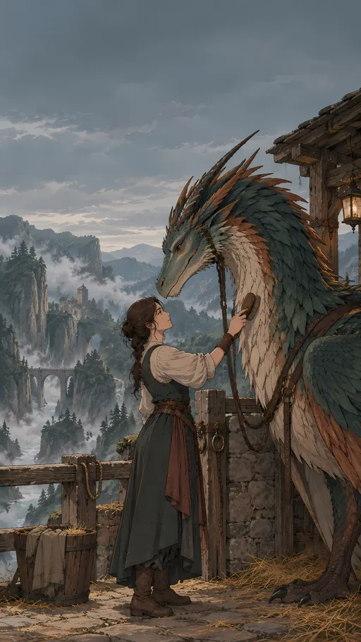 Brushing the Feathered Dragon — Anime wallpaper