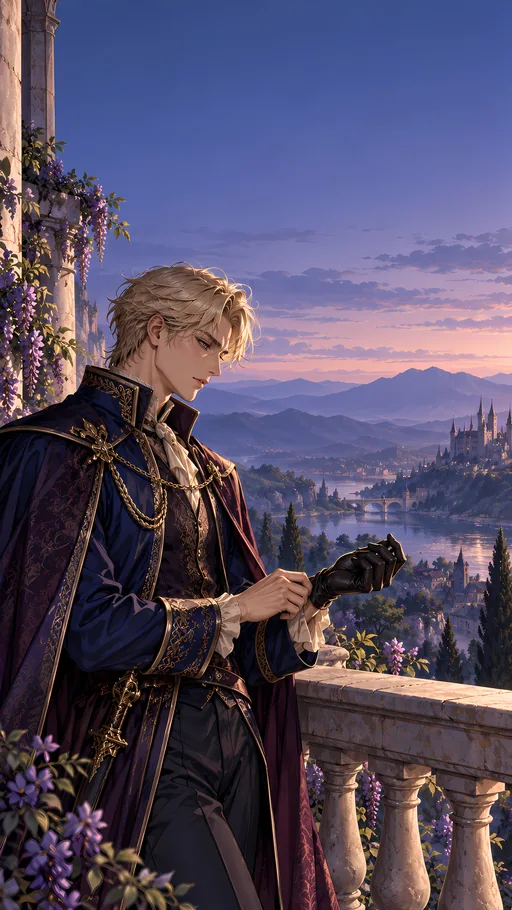 Prince on the Balcony — Anime wallpaper