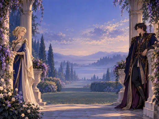 Two Royals in the Garden — Anime wallpaper