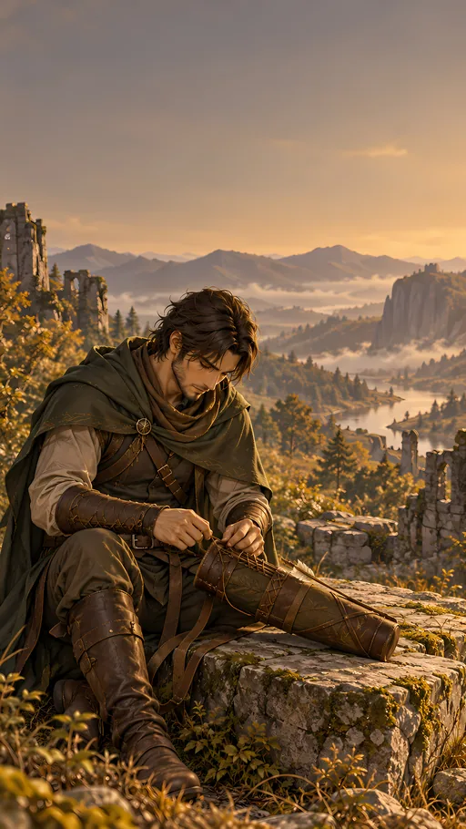 Ranger Repairing a Quiver — Anime wallpaper