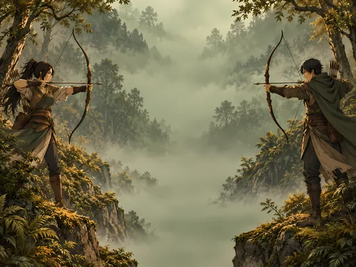 Two Archers in the Clearing — Anime wallpaper