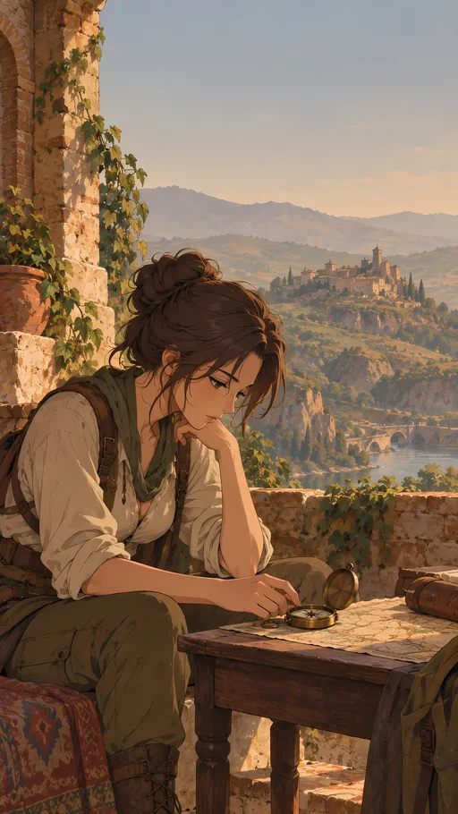 Explorer with a Compass — Anime wallpaper