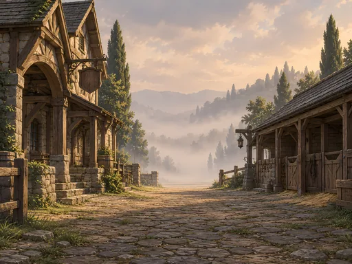 Guild House and Stable — Anime wallpaper
