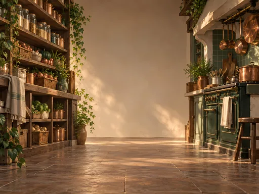 Pantry Shelves and Stove — Anime wallpaper