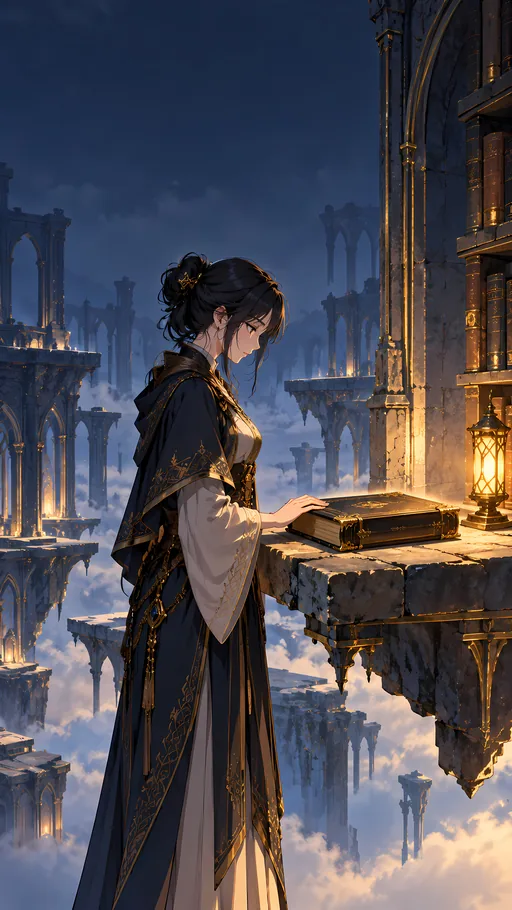 Archivist and the Closed Tome — Anime wallpaper