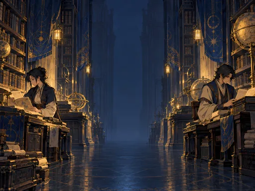 Two Archivists at Their Desks — Anime wallpaper