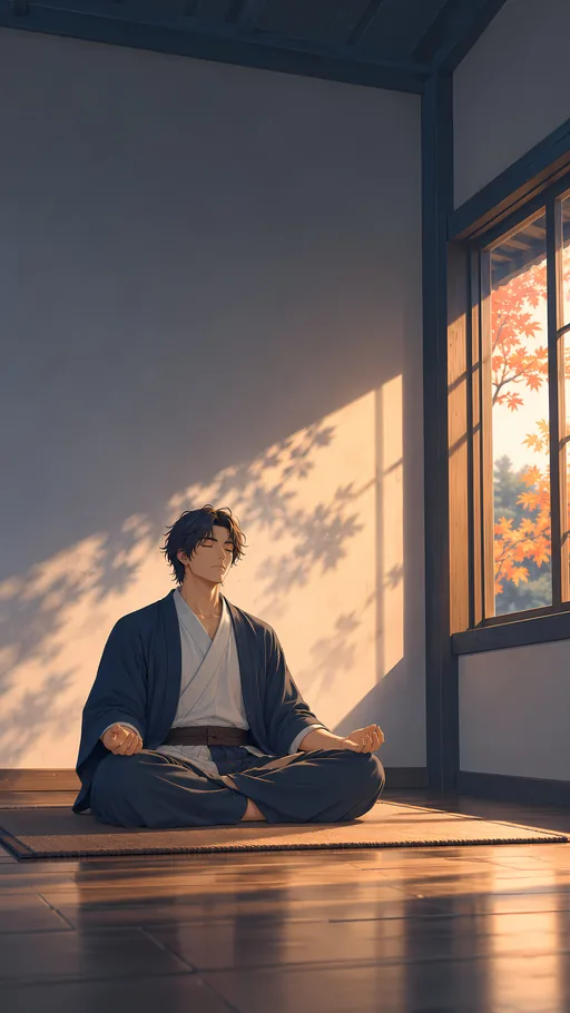 Meditation by the Window — Anime wallpaper