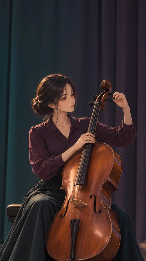 Tuning the Cello — Anime wallpaper
