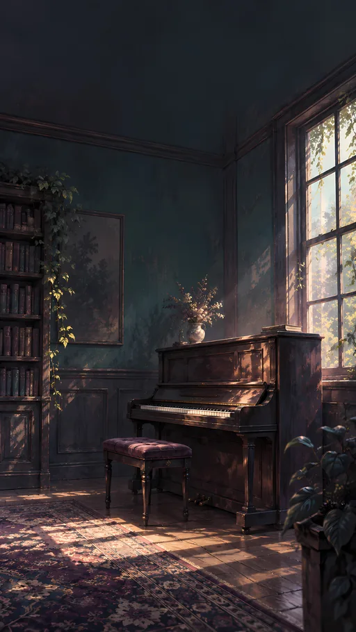 Upright Piano Studio — Anime wallpaper