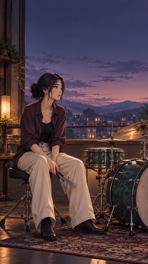Drummer at Rest — Anime wallpaper