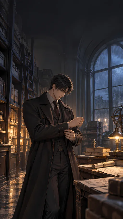 Detective in the Quiet Archive — Anime wallpaper