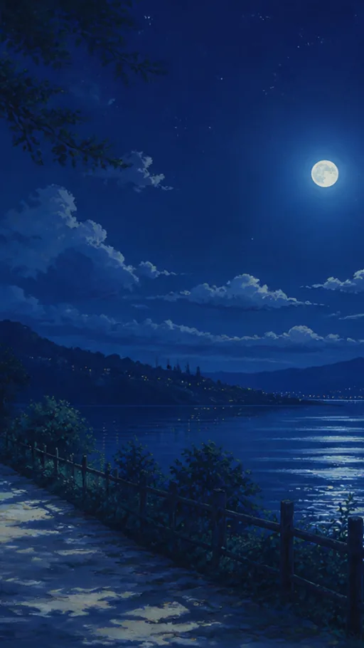 Premium Hand-painted Nighttime Animation Environment — Anime wallpaper