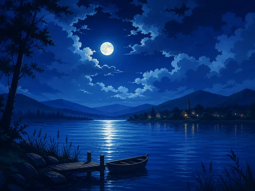 Refined 2D Animated Night Environment — Anime wallpaper