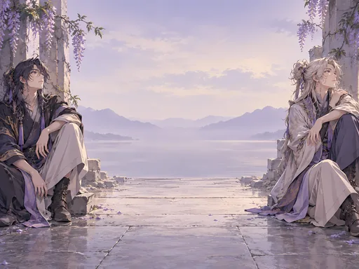 Fashion Duo at the Margins — Anime wallpaper