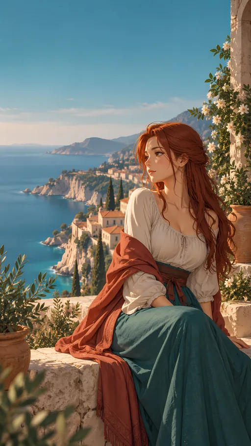 Auburn Hair in Side Light — Anime wallpaper