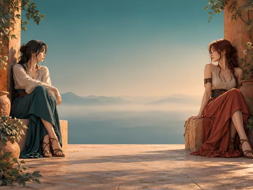 Two Women at the Margins — Anime wallpaper