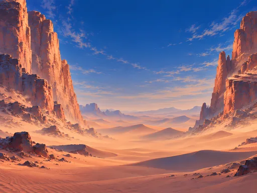 Sandstone Masses and Open Dune — Anime wallpaper