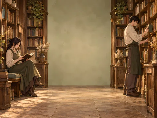 Reader and Bookseller — Anime wallpaper
