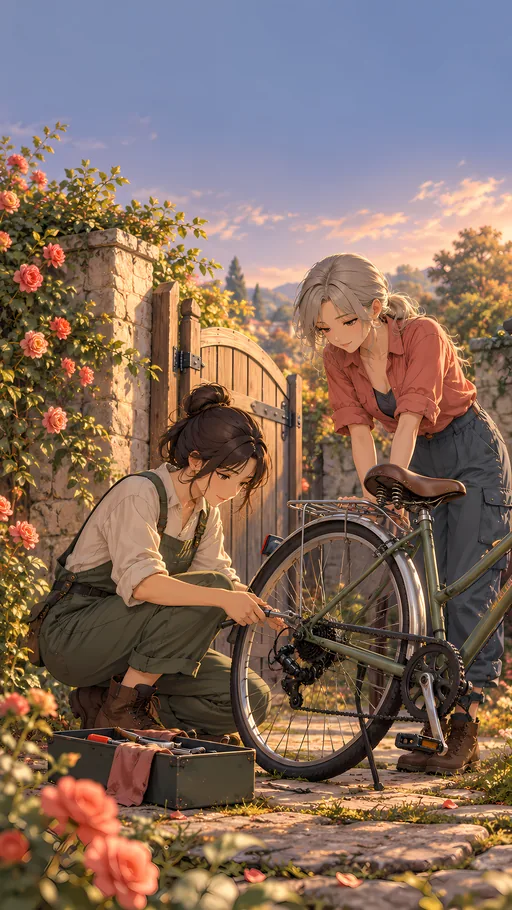 Mending the Bicycle Together — Anime wallpaper