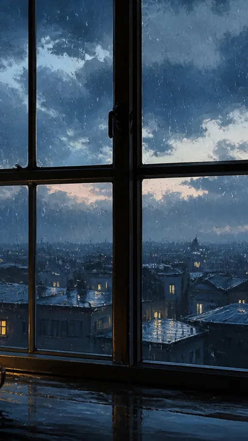 Premium Hand-painted Rainy Animation Environment — Anime wallpaper