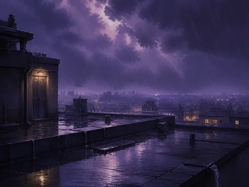 Premium Hand-painted Rainy Animation Environment — Anime wallpaper
