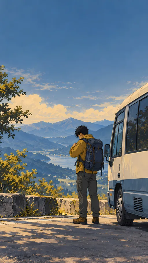 Backpack by the Minibus — Anime wallpaper