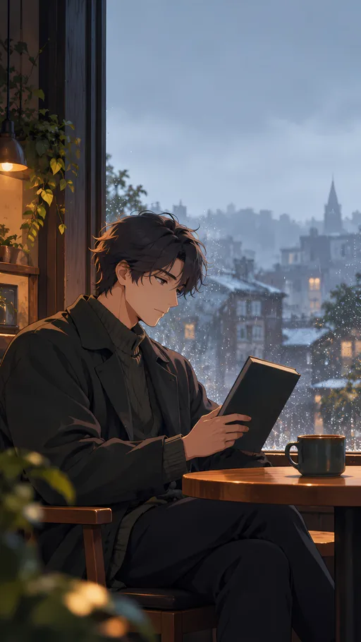 Novel in the Morning Drizzle — Anime wallpaper