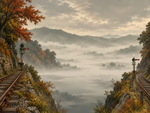 Signal Posts in the Mist — Anime wallpaper