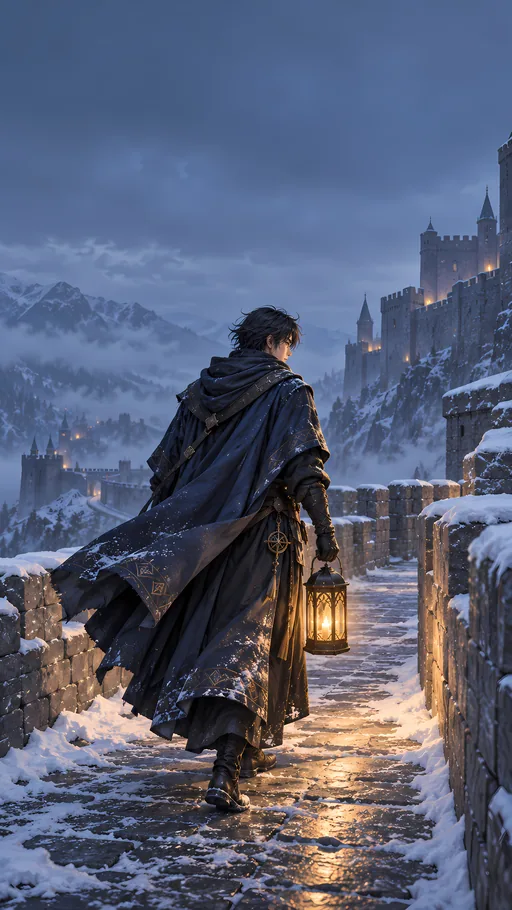 Lantern Along the Battlement — Anime wallpaper