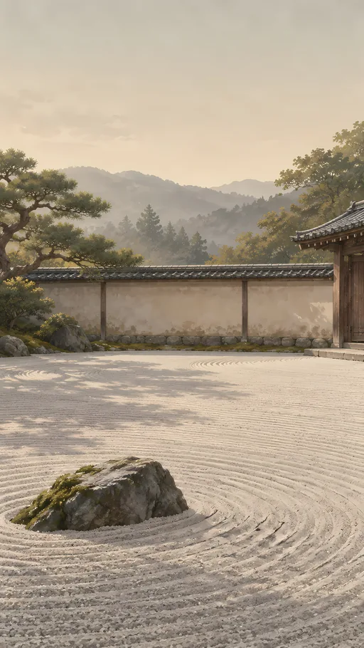 Raked Stone Garden — Anime wallpaper