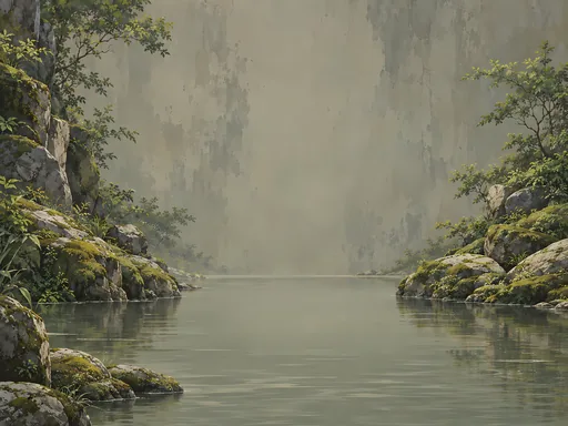 Mossy Banks and Still Water — Anime wallpaper