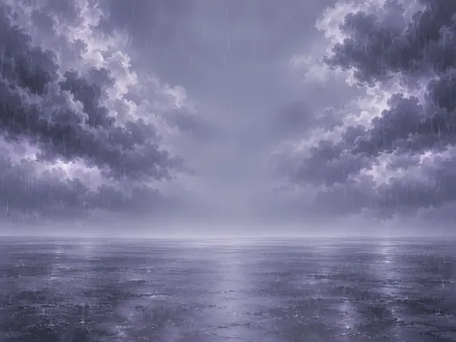 Storm Clouds Over Empty Ground — Anime wallpaper