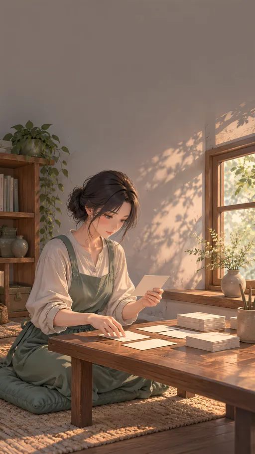 Postcards on the Low Table — Anime wallpaper
